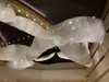 Vestíbulo del hotel, oficina de ventas, iluminación decorativa, casa club, área de recepción, red de cuentas con forma de piña, lámparas de cristal personalizadas