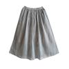 Falda de Hada Hanfu de Verano 2026, Algodón y Lino Retro Artístico, Cubre Cadera, Fluida, Falda Midi de Color Sólido