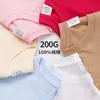 Frete Grátis Camiseta Feminina Lisa de Manga Curta, Caimento Solto, Algodão Puro, Camada Base, 200g, Verão Corte Reto, Ombro Caído