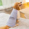 Otoño e invierno cálido perro marca de moda perro grande suéter de forro polar patchwork golden retriever perro mediano y grande samoyedo sudadera ropa para mascotas