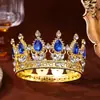 Tiara Redonda de Aleación Barroca Transfronteriza Europea Corona de Cumpleaños de Celebridad de Internet Corona de Ceremonia para Adulto de 18 Años Reina