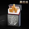 Popular Caixa de Cigarros Colorida com 20 unidades, Estojo Portátil Masculino Macio e Rígido, Tampa Articulada em Liga de Alumínio, Anti-pressão e à Prova de Umidade, Caixa de Cigarros Personalizada de Alta Qualidade