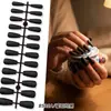 Europeu e Americano Popular Transfronteiriço Fosco Sólido Cor Gelo-Transparente Alto Padrão Trapezoidal Nail Art Unhas Usáveis Pontas de Unhas Postiças Acessórios