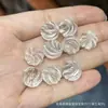 Coleção de Cristal Branco Natural, Contas de Abóbora, Contas de Flor de Maracujá, Acessórios Artesanais, Pulseiras DIY Feitas à Mão, Joias da Moda