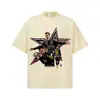 2026 Transfronterizo Retrato de Lionel Messi Verano Algodón Puro Peso Pesado Versátil Manga Corta Estilo Americano Cuello Pequeño Marca de Moda Camiseta para Hombre