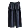 Pantalones Casuales de Color Sólido con Parches y Dobladillo Fruncido de Diseño Único para Mujer, Corte Holgado, Adelgazantes, Cintura Alta, Nuevo Estilo de Verano, Pantalones Curvos