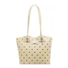 Bolso de mano lindo para mujer con estampado de lunares estilo girly para llevar debajo del brazo, bolso tote versátil de gran capacidad estilo coreano, bolso de hombro simple y moderno