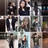 Suéter de punto fino para mujer abrigo corto fino blanco primavera y otoño gris el mismo suéter de Wang Xinling 2023 top