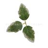 Hoja de Planta Artificial Pieza Única Crisantemo Verde de 3 Puntas Accesorios de Decoración para el Hogar Material de Planta Verde Bonsái Hoja Flor Artificial