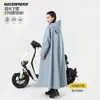 Impermeable largo para patinetes eléctricos, protección de cuerpo completo en lluvia intensa, modelo nuevo para montar patinetes eléctricos, apto para hombres y mujeres, poncho de lluvia para senderismo para una persona adulta
