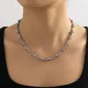 Nuevo Estilo Nudo de Cerdo Grueso Acero Inoxidable Accesorio Pulsera Collar Personalizado Gama Alta Acero de Titanio Juego de Joyería Mayoreo