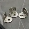Soporte de Esquina Redondeada Pequeño en Forma de L Armario Tablero de Madera Silla Pequeños Accesorios de Ferretería Pie de Unión Ángulo de Fijación para Muebles Hierro Ángulo Recto de 90 Grados