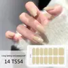 Adesivos para Manicure em Gel Sem Luz de 14 Dedos Popular na Temu Transfronteiriça Adesivos de Unha à Prova d'Água de Longa Duração