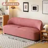 Sofá estreito para apartamentos pequenos, de dois e três lugares, simples e economizador de espaço para salas de estar, lojas de roupas e apartamentos de aluguel, com estofamento em couro de pata de gato