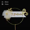 Hermosa Mariposa Hada 520 Tanabata Día de San Valentín Cumpleaños Pastel Adorno Diosa Borde de Hilo Arrugado Vestido de Repostería