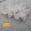 Acessórios de flor de crochê plissado DIY para cocar, acessórios para vestido de noiva feitos em casa, material de peça de flor