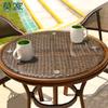 Mesa de Exterior Mesa Individual Silla de Ratán Patio Jardín Exterior Balcón Mesa de Café Pequeña Tienda de Café Té con Leche Mesa y Silla de Exterior