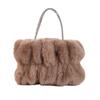 Bolso de Felpa Elegante de Mano para Mujer Otoño Nuevo 2025 Bolso de Felpa Nube Bolso de Hombro Bolso Cruzado Bolso de Cadena