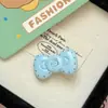 Nuevo Pasador de Pelo de Lunares Dopamina con Lazo Color Macarrón Pasador de Flequillo Lateral para Niños Accesorios para el Cabello