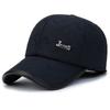 Boné de Baseball Masculino para Outono e Inverno, Adequado para Pais e Avôs de Meia-Idade e Idosos, com Forro de Lã, Espessado para Proteção contra o Frio, Proteção para as Orelhas e Aba de Algodão