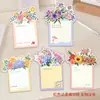 Día de la Madre Ramo Creativo Tarjeta de Felicitación con Caligrafía en Blanco Hecho a Mano DIY Tarjeta de Bendición Gratitud para Mamá Tarjeta de Mensaje Personalizada