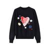Fábrica de Suéteres Dailang de Dongguan Suéter Personalizado con Corazón Afelpado Ropa Exterior Nueva de Otoño e Invierno para Mujer Suéter de Punto con Cuello Redondo