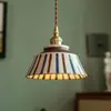 Luminária Pendente de Cerâmica Estilo Medieval para Mesa de Cabeceira, Luminária Retrô Francesa para Sala de Jantar, Luminária Estilo Song Estético para Hall de Entrada Sala de Jantar