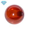 Huagang Gem Full Hole Round Contas de zircônia laranja Pedra nua Através do furo CZ Contas leves Pulseira de corda perfurada Laranja