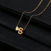 Colgante de 26 Letras Más Vendido Transfronterizo Collar con Letra en Forma de Corazón Collar de Letra con Forma de Corazón de Moda en Stock Venta al por Mayor Estilo Corto