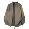 Estilo Old Money Cleanfit Cardigã Retrô Suéter Masculino Manga Longa Versátil Tendência Marca Top Curto Largo Cardigã de Tricô Masculino