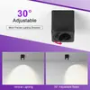Foco LED empotrable cuadrado GU10 sin luz principal, ángulo ajustable, para recibidor y sala de estar, no requiere perforación, foco LED circular para el hogar