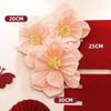 Suministros para bodas, flores plisadas para bodas, decoración para salas de estar, flores de papel crepé, diseño de salas de bodas, flores de papel para trajes, arte de papel, flores.