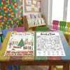 Compra direta transfronteiriça de 10 folhas/pacote de pôsteres para colorir com tema de Natal, livros de desenho de exploração divertidos, papel de colorir para crianças