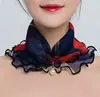 Primavera, Verano y Otoño Estilo Coreano Suéter de Malla Bufanda Pequeña para Cuello y Bufanda para Cuello Delgada Moderna Versátil Semidecorativa Bufanda de Gasa