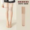 Medias con Protección para las Rodillas para Aire Acondicionado para Mujer, Calcetines Largos de Tubo, Medias Finas de Verano, Calcetines de Tubo Medio Antideslizantes, Calcetines Calientes Hasta la Rodilla para Piernas Viejas y Frías