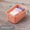 Cesta de almacenamiento de ropa de estilo japonés para el hogar, cesta pequeña de plástico para escritorio, cesta para guardar artículos diversos, cesta organizadora hueca