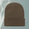 Chapéu de Lã Outono e Inverno, Chapéu de Tricô Quente de Cor Sólida com Topo Arredondado, Bordado de Logotipo Personalizado, Chapéu Pulôver à Prova de Frio para Exterior, Chapéu para Clima Frio