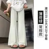 Pantalones acampanados rosas con protección solar para mujer, nuevo modelo verano 2026, pantalones deportivos casuales de seda helada de cintura alta adelgazantes y fluidos para mujeres petite.