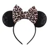 Faixa de Cabeça Nova Transfronteiriça da Amazon Acessórios de Cabelo para Bebê de Férias Faixa de Cabelo de Leopardo AliExpress Faixa de Cabeça Infantil do Mickey