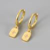 Aretes simples de diseño de estrella para hombre de marca cuadrada transfronteriza europea y americana, aretes de alta gama de moda para hombre con personalidad y temperamento único