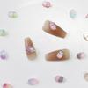 Acessórios de unha pequenos de sorvete em duas cores douradas, lote misto, novo verão 2023, resina permeável ao gelo, decorações de unha, atacado
