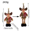Figuras Transfronterizas de Santa Claus, Muñeco de Nieve y Reno con Patas Retráctiles, Suministros para Decoración Navideña, Piezas para Escaparate Navideño