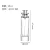 Botellas de Relleno de Perfume Transparentes en Stock al por Mayor 50ml Botellas de Relleno con Tapa de Rosca Botellas de Muestra de Perfume de Vidrio Portátiles de Moda