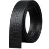 Cinto Masculino Sem Camada Intermediária, Couro Bovino de Duas Camadas, Padrão Crocodilo, Couro Genuíno, Corpo de Cinto Automático, Cinto Sem Fivela, Fabricante Personalizado