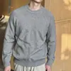 Estilo Old Money Suéter de Punto Nuevo para Hombre Otoño/Invierno, Cuello Redondo, Moderno, de Alta Gama, Color Sólido, Prenda Base, Suéter para Hombre
