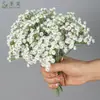 Simulação de 3 Galhos de Gipsofila, Margaridas Frescas Pequenas, Plantas Verdes, Decoração Exquisite para Cenas Domésticas e Casamentos