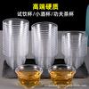 Tazas de té desechables transparentes de PS pequeñas para té kung fu resistentes al calor estante de almacenamiento con drenaje tazas para degustación de té hogar oficina reclutamiento