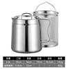 Pote de Filtro de Óleo de Aço Inoxidável 304 Pote Separador de Resíduos de Óleo Mini Fritadeira Tanque de Armazenamento de Óleo Panela de Fritura Doméstica Azul com Filtro