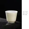 Dehua Porcelana Blanca Sancai Tazón con Tapa Taza de Té Tetera Individual Cerámica Pared Delgada Tazón de Té Kung Fu No Caliente Mano Grasa Jade