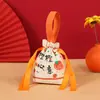 Bolsas de Regalo Navideñas Personalizadas, Bolsas de Lona Festivas con Diseños Impresos, Bolsas con Cordón para Dulces y Bocadillos, Bolsas de Regalo